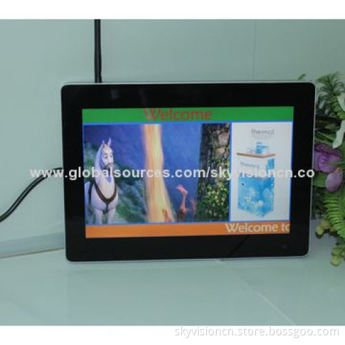 Wi-Fi digital photo frame with RJ45, high resolution, wall mountableNew